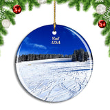 USA America Vail Colorado Ski Christmas Ornament