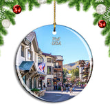 USA America Vail Colorado Village Christmas Ornament