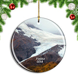 USA America Valdez Worthington Glacier Alaska Christmas Ornament