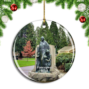 USA America Vancouver Esther Short Park Christmas Ornament