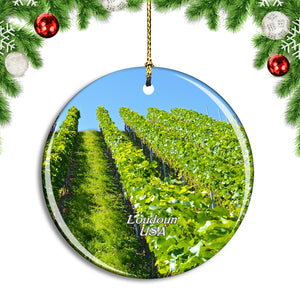 USA America Vineyard Loudoun Christmas Ornament