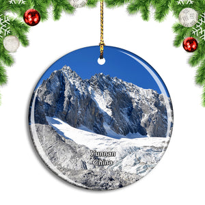 China Yunnan Lijiang Yulong Snow Mountain Christmas Ornament