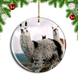 Ecuador Lama Cotopaxi Christmas Ornament