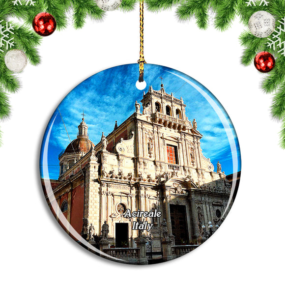 Italy Acireale Basilica di San Sebastiano Christmas Ornament