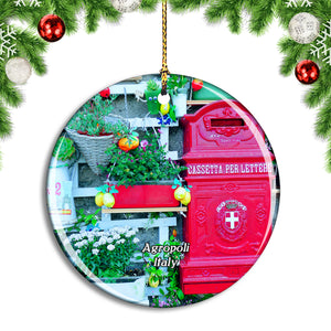 Italy Agropoli Mailbox Christmas Ornament