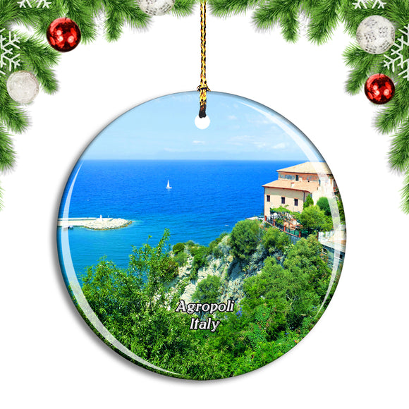 Italy Agropoli Sea Christmas Ornament