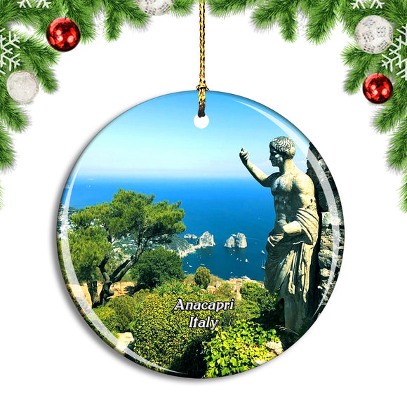 Italy Anacapri Monte Solaro Christmas Ornament