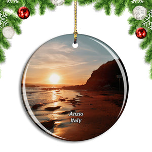 Italy Anzio Beach Christmas Ornament