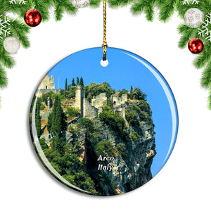 Italy Arco Castle Christmas Ornament