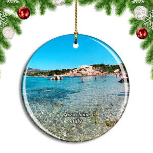 Italy Arzachena Spiaggia Capriccioli Christmas Ornament