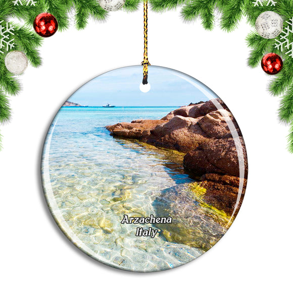 Italy Arzachena Spiaggia del Pevero Christmas Ornament