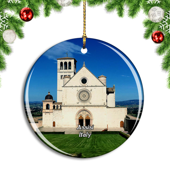 Italy Assisi Monuments Church Christmas Ornament