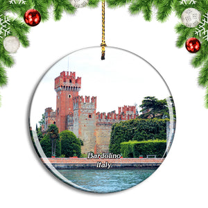 Italy Bardolino Castle Christmas Ornament