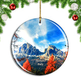 Italy Belluno Dolomittene Christmas Ornament