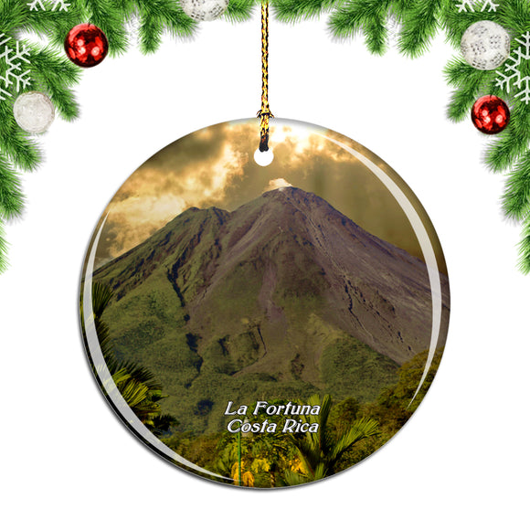 Costa Rica Arenal Volcano La Fortuna Christmas Ornament