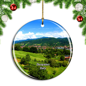 Italy Bergamo Landscape Nature Christmas Ornament