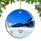 Italy Bobbio Skiing Christmas Ornament