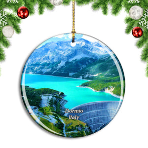 Italy Bormio Laghi di Cancano Christmas Ornament