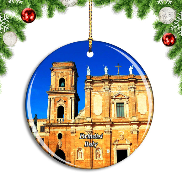 Italy Brindisi Cathedral Christmas Ornament