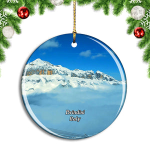 Italy Brindisi Snow Christmas Ornament