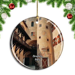 Italy Brunico Castello Christmas Ornament