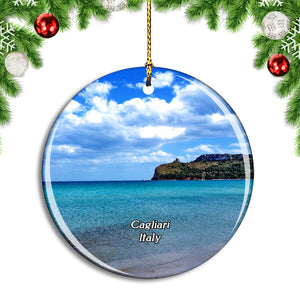 Italy Cagliari Poetto Beach Sardinia Christmas Ornament