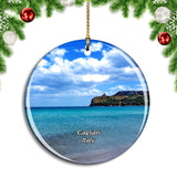 Italy Cagliari Poetto Beach Sardinia Christmas Ornament