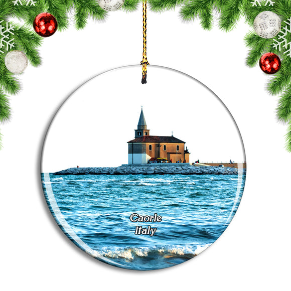 Italy Caorle Beach Christmas Ornament