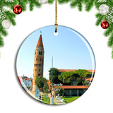 Italy Caorle Bell Tower Christmas Ornament