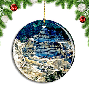 Italy Carrara Marble Caves Christmas Ornament