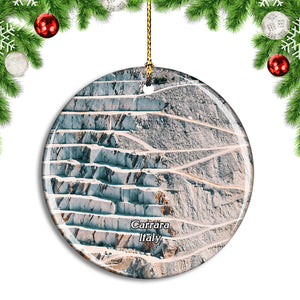 Italy Carrara Marble Christmas Ornament