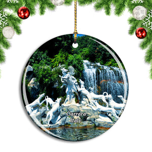 Italy Caserta Waterfall Royal Palace Christmas Ornament