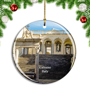 Italy Cassino Abbey Christmas Ornament