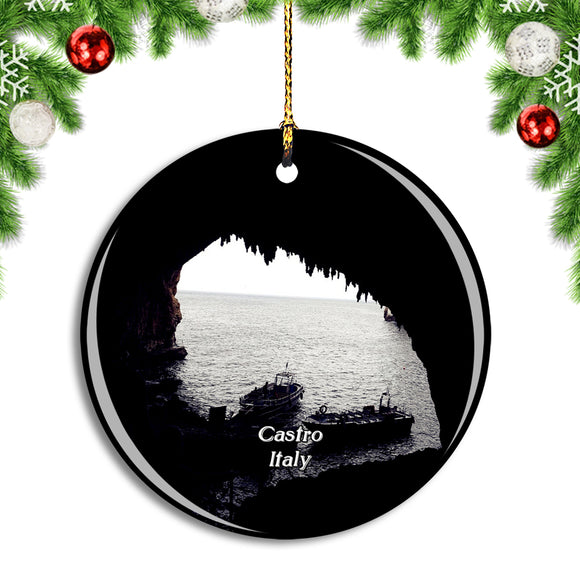 Italy Castro Grotta Zinzulusa Christmas Ornament