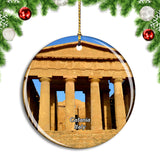 Italy Catania Sicialia Agrigento Temples Christmas Ornament