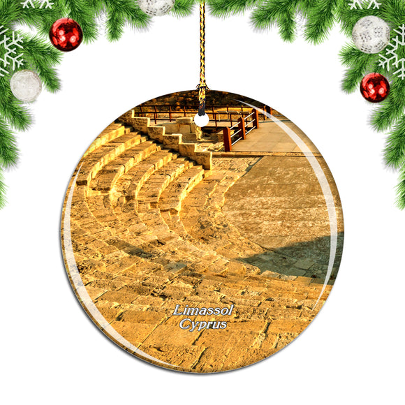 ¦ªourion Ancient Amphitheater Limassol Cyprus Christmas Ornament