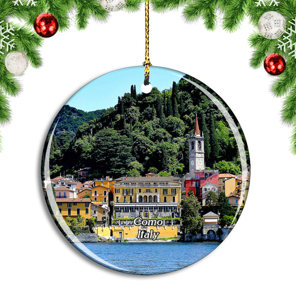 Italy Como Varenna City Christmas Ornament