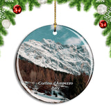 Italy Cortina d'Ampezzo Ski Christmas Ornament