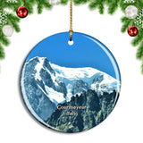 Italy Courmayeur Mont Blanc Alps Christmas Ornament