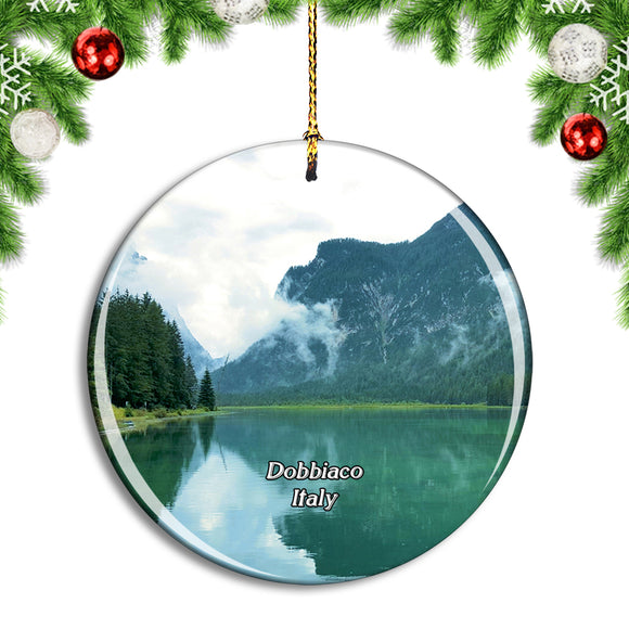 Italy Dobbiaco Lago Christmas Ornament