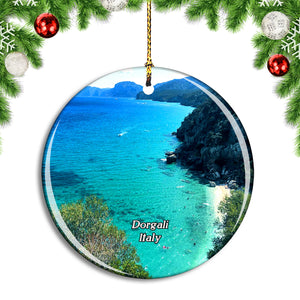 Italy Dorgali Cala Fuili Beach Christmas Ornament