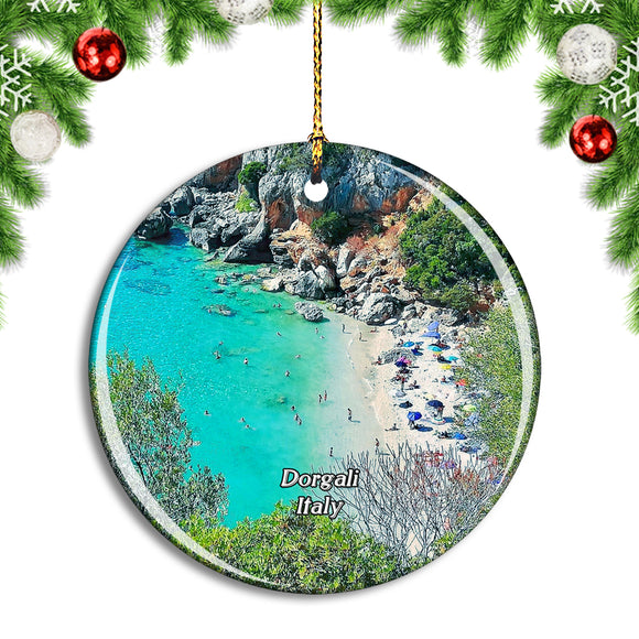 Italy Dorgali Cala Fuili Beach Christmas Ornament