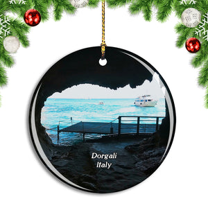 Italy Dorgali Grotta del Bue Marino Christmas Ornament