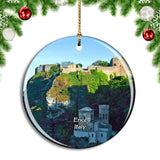 Italy Erice Rock Festning Christmas Ornament