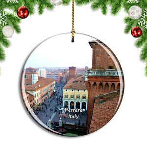 Italy Ferrara City Christmas Ornament