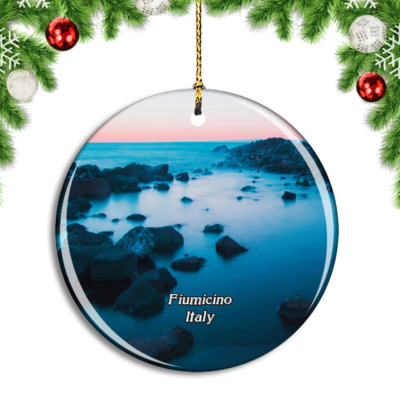 Italy Fiumicino Mediterranean Christmas Ornament