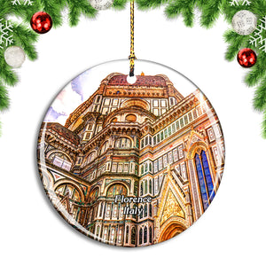 Italy Florence Dome Church Outside Christmas Ornament