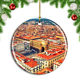 Italy Florence Cityscape Landscape Christmas Ornament