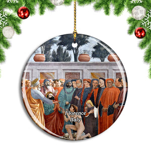 Italy Florence Fresco Church Christmas Ornament