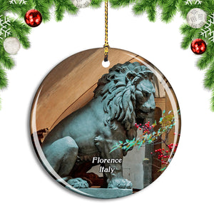 Italy Florence Palazzo Della Signoria Christmas Ornament